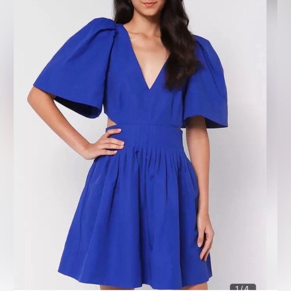 Banana Republic Open Back Royal Blue Mini Dress NWT